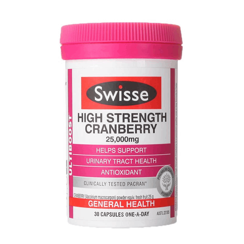 商品Swisse|澳洲斯维斯swisse蔓越莓胶囊高浓度精华30粒*3新旧版本随机发货,价格¥377,第1张图片详细描述