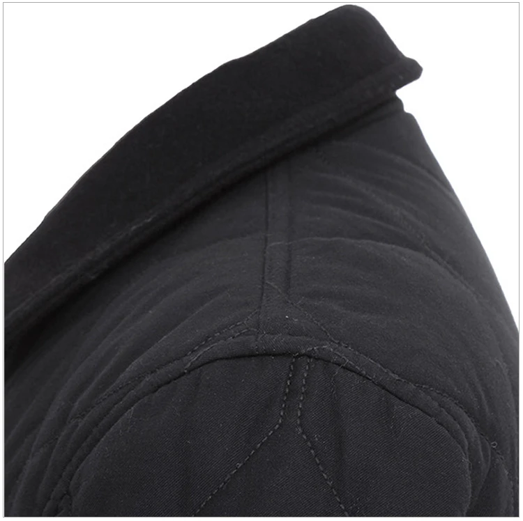 商品Burberry|Burberry 博柏利 男士黑色棉质系扣休闲棉服外套 3949579,价格¥3259,第8张图片详细描述