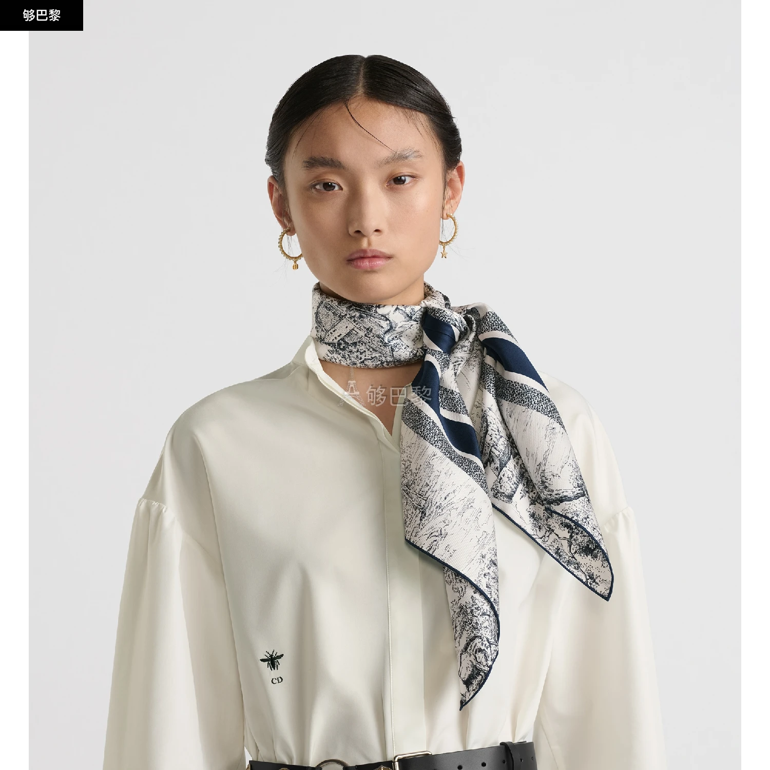 商品Dior|【预售】 迪奥 24秋冬 女士 丝巾 Dior 印花方巾 51SCO090I602_C540,价格¥5165,第2张图片详细描述