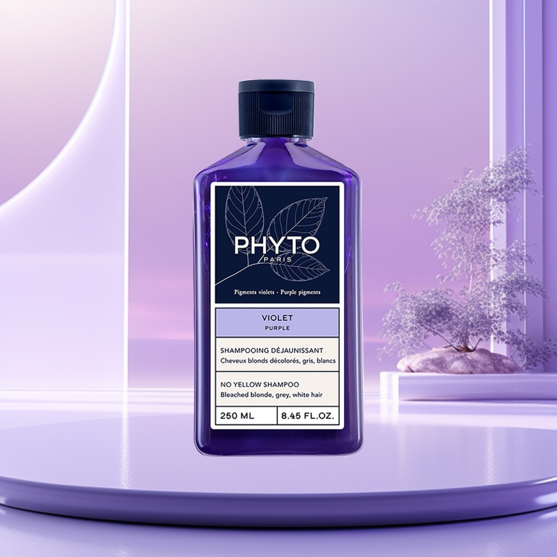 商品Phyto|发朵 抗黄洗发水250ml 头发受损护理亮泽发色中和色彩,价格¥149,第4张图片详细描述