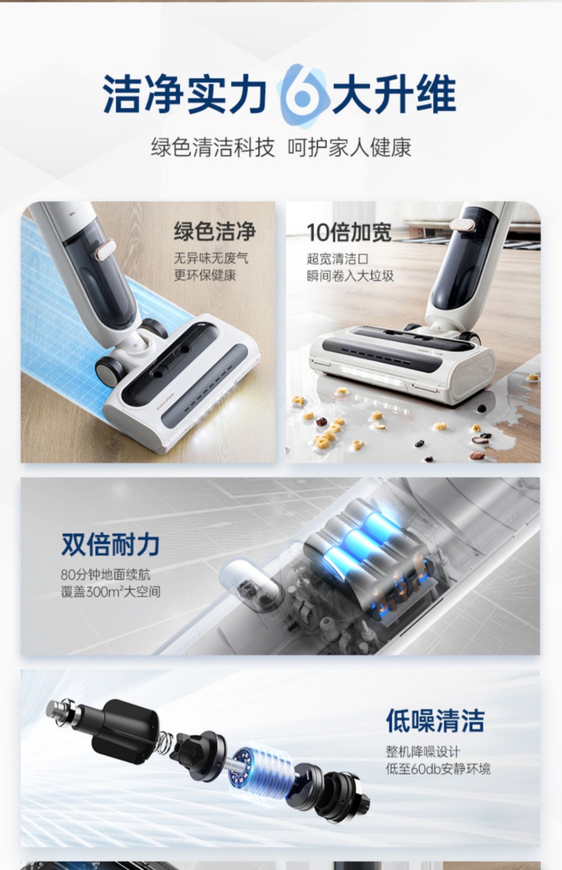 商品[国内直发] Morphy Richards|洗地机家用扫拖吸三合一拖把无线智能自动静音清洗机MR3300,价格¥2066,第9张图片详细描述