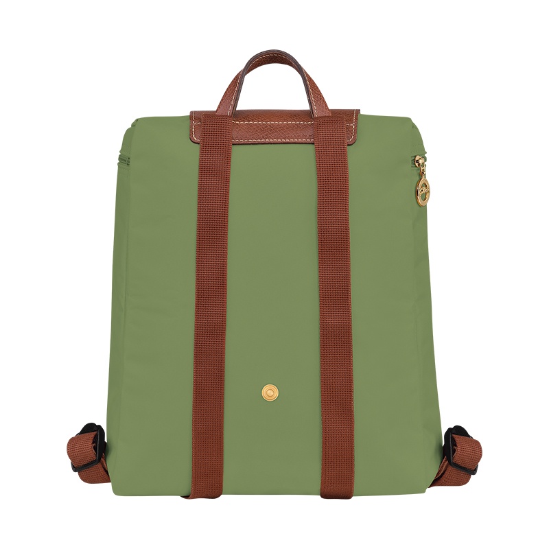 商品Longchamp|珑骧 LE PLIAGE女士苔藓绿色再生帆布双肩背包,价格¥1450,第3张图片详细描述