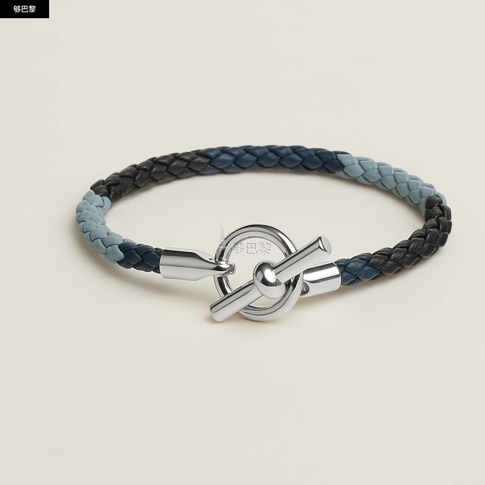 商品Hermes|包邮包税【预售7天发货】 HERMES爱马仕 23秋冬 男士 手镯 Bracelet Glénan H Trio H077242FP02T4,价格¥3844,第4张图片详细描述