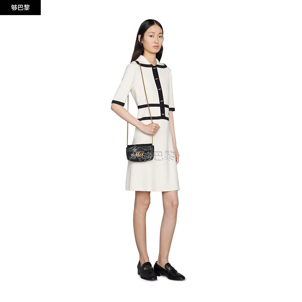 商品Gucci|【预售】 古驰 25春夏 女士 单肩包 GG Marmont系列超迷你手袋 476433 DTDCT 1000 ,价格¥9737,第4张图片详细描述