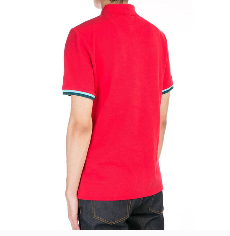 商品Burberry|Burberry 博柏利 男士红色棉质时尚骑士标志短袖POLO衫 3974663,价格¥1369,第28张图片详细描述