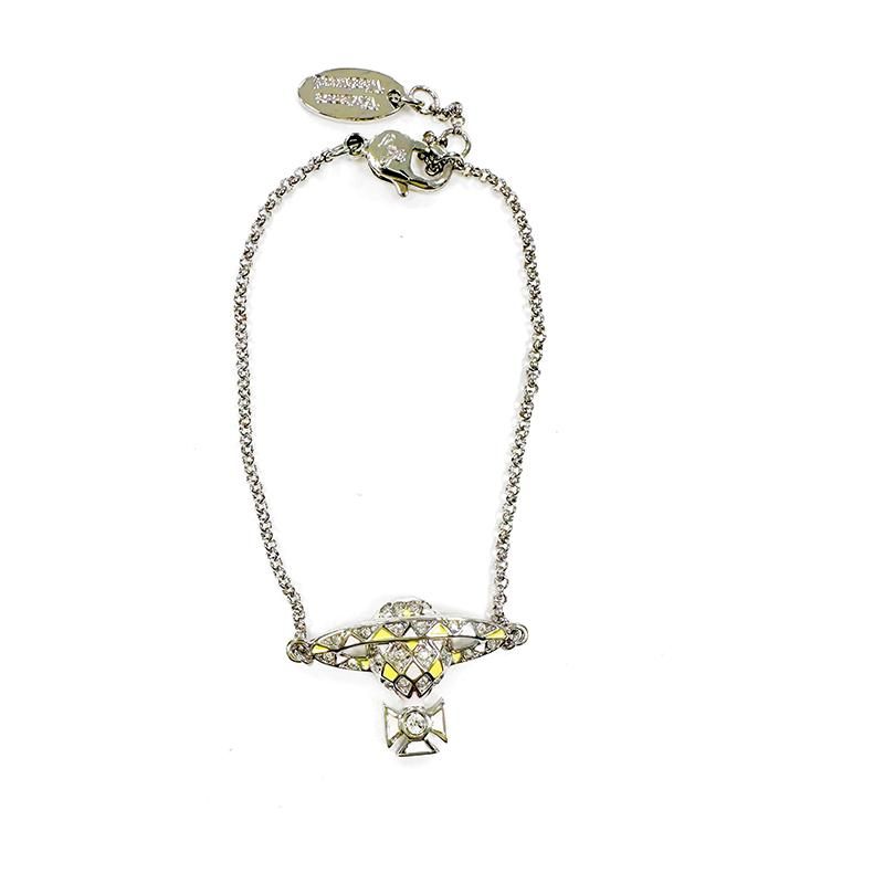 商品Vivienne Westwood|西太后 女士金色/白色时尚手链,价格¥610,第2张图片详细描述