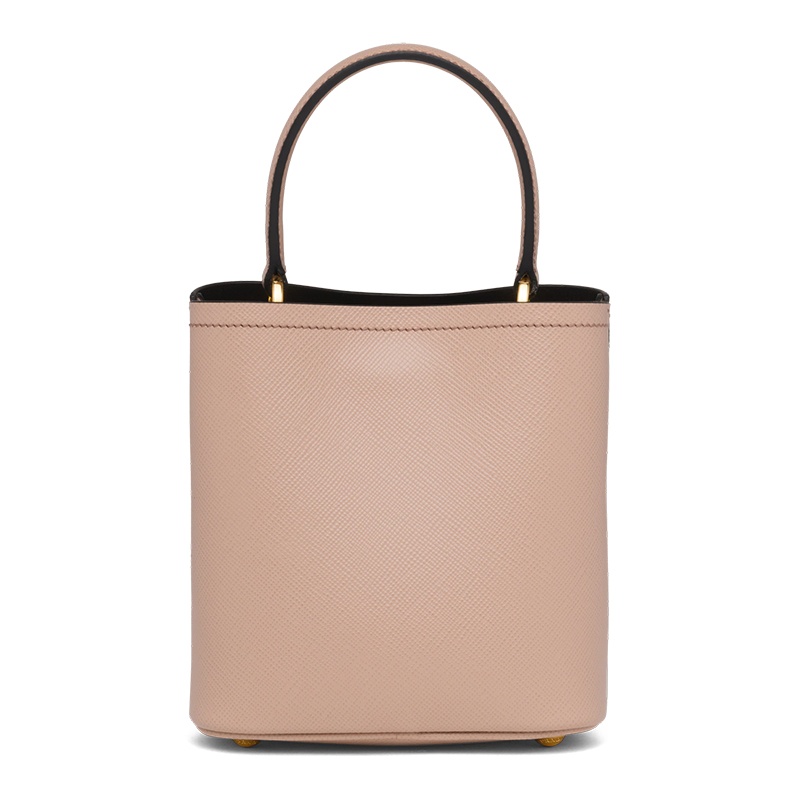 商品Prada|PRADA/普拉达 22新款 Panier系列 女士小号粉色saffiano皮革金色徽标磁扣拆卸肩带皮革手柄单肩手提斜挎包1BA217_2ERX_F0UDW_V_OOO,价格¥19874,第5张图片详细描述