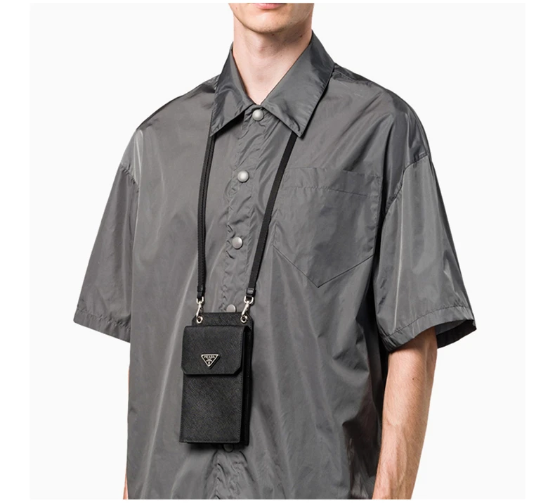 商品Prada|Prada 普拉达 男士黑色手机包 2ZH068-053-F0002,价格¥4525,第7张图片详细描述