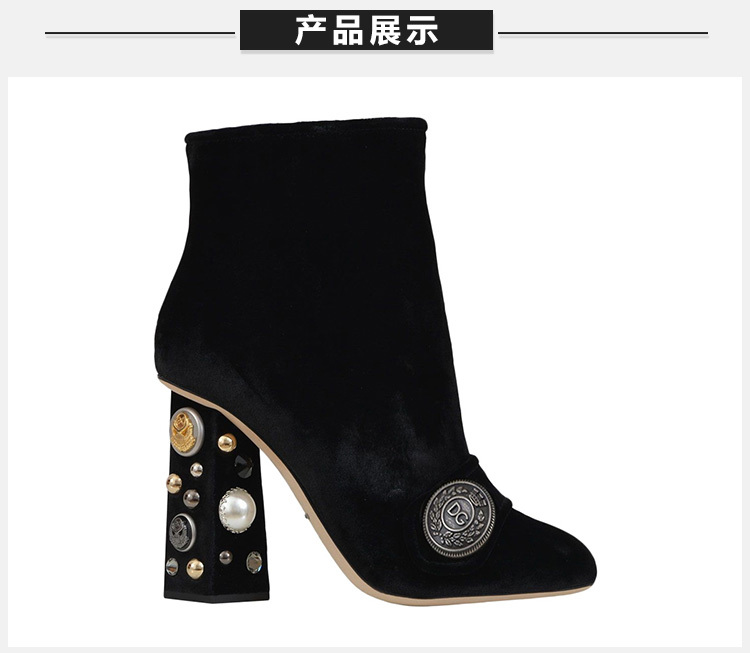 商品Dolce & Gabbana|Dolce&Gabbana 杜嘉班纳 女士黑色高跟鞋 CT0322-AM408-80999,价格¥4115,第7张图片详细描述