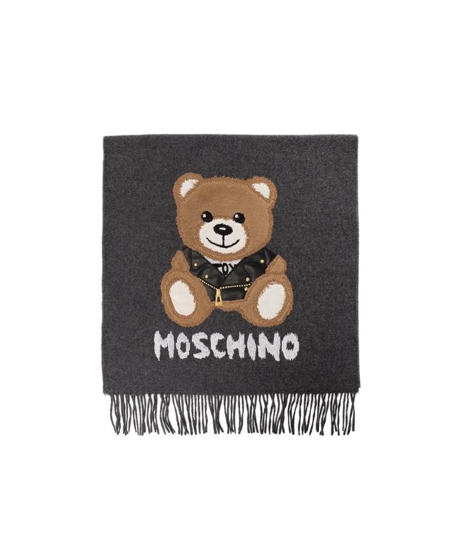 商品[国内直发] Moschino|MOSCHINO围巾新款莫斯奇诺女士绒边泰迪熊logo款羊毛围巾纯色围巾米白色礼物送女友生日节日礼物30033M2781 002,价格¥938,第7张图片详细描述