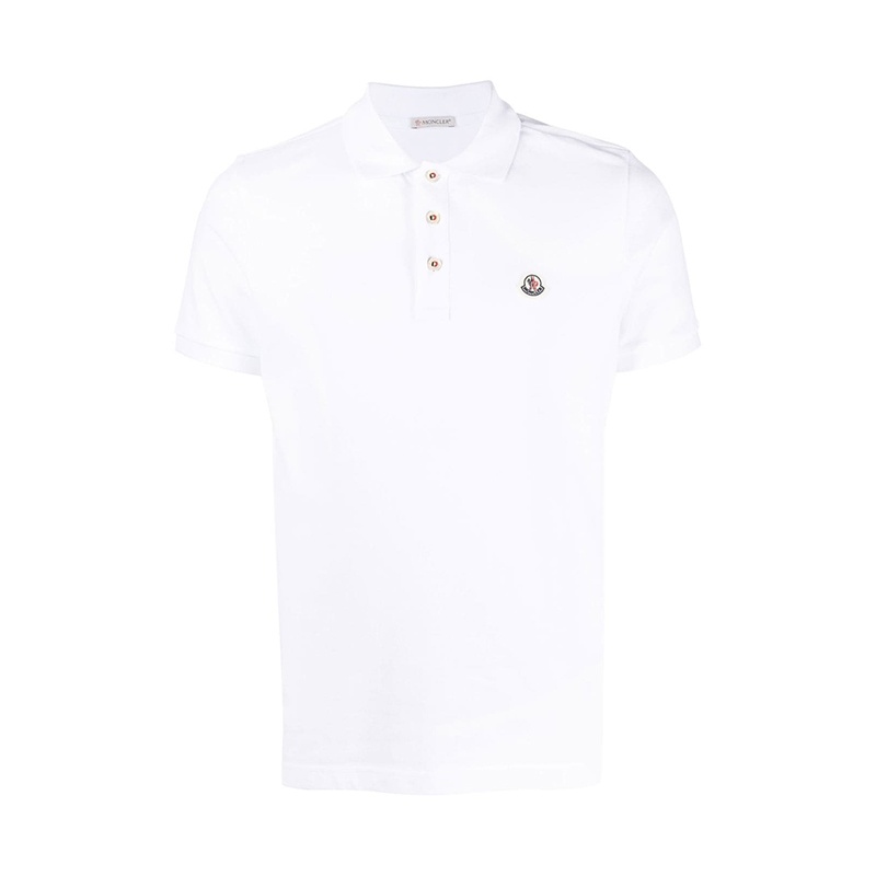 商品Moncler|【现货】蒙克莱 男士棉质微标贴扣领短袖polo衫F10918A7070084556999（四色可选） 侧贴标/胸前贴标,价格¥1211,第6张图片详细描述