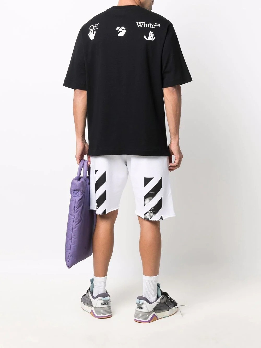 商品Off-White|黑色印花短袖棉 OMAA119C99JER001-1001（澳门仓发货）,价格¥2162,第5张图片详细描述