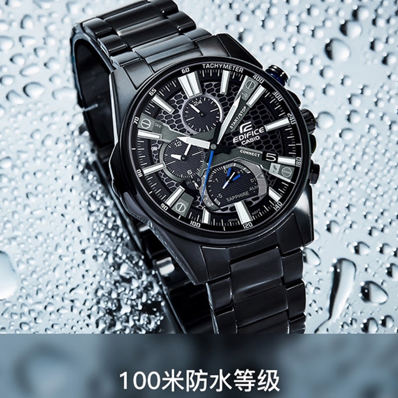 商品[国内直发] Casio|卡西欧手表EDIFICE薄款太阳能系列  人造蓝宝石玻璃镜面  蓝牙连接功能,价格¥2803,第4张图片详细描述