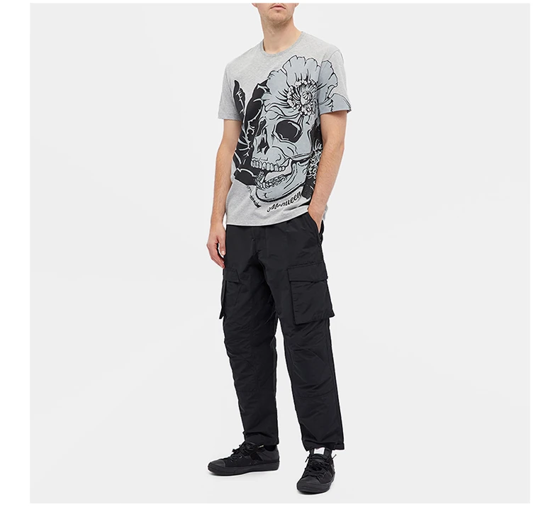 商品[国内直发] Alexander McQueen|ALEXANDER MCQUEEN 灰色男士T恤 626674-QPZ59-0902,价格¥1024,第7张图片详细描述