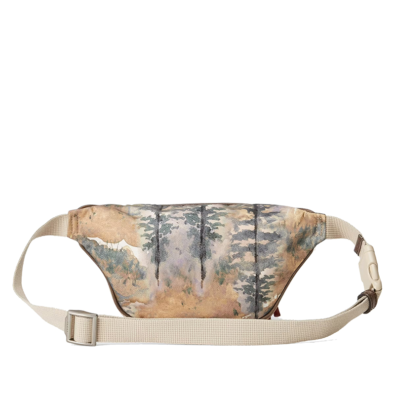 商品Gucci|GUCCI/古驰 The North Face联名系列 男士森林印花多色再生尼龙绿色皮革细节斜跨腰包650299UIMBN3198,价格¥6605,第4张图片详细描述