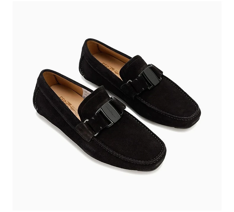 商品Salvatore Ferragamo|SALVATORE FERRAGAMO 男士黑色乐福鞋 0582692,价格¥2910,第5张图片详细描述