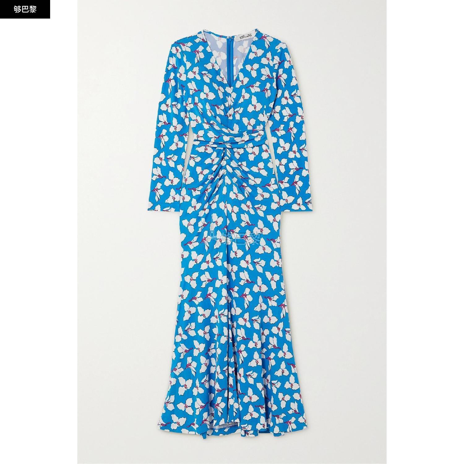 商品Diane von Furstenberg|包邮包税【预售7天发货】 DIANE VON FURSTENBERG 23秋冬 女士 连衣裙 Timmy 缩褶花卉印花弹力平纹布中长连衣裙 1647597303930870 DVFDL1R006GFMSB ,价格¥4808,第3张图片详细描述