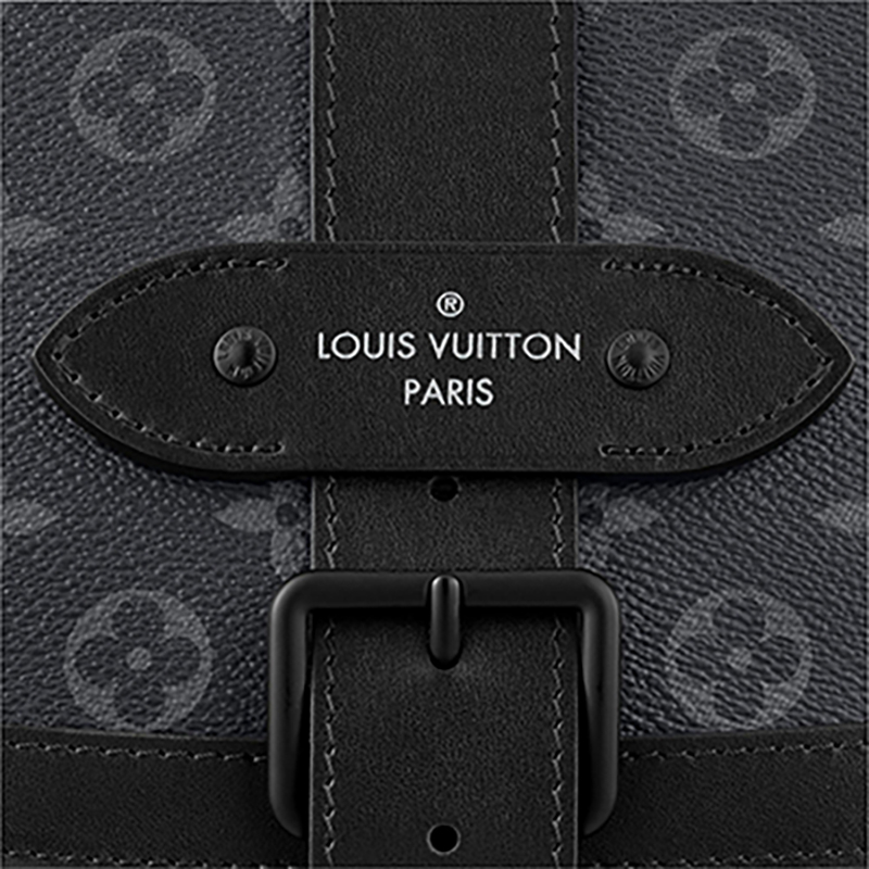 商品Louis Vuitton|预售10天 Louis Vuitton/路易威登 经典款SAUMUR系列 男士黑色老花帆布皮革饰边配徽标织物肩带单肩斜跨邮差包M45911,价格¥16772,第7张图片详细描述