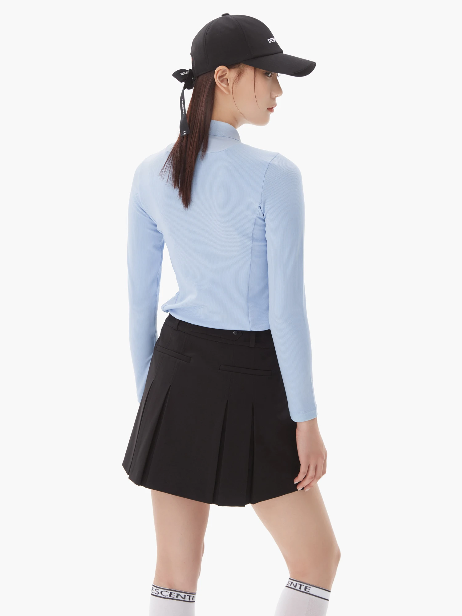 商品【预售商品15天发货】 DESCENTE|高球系列女性高性能混合长袖T恤适合多种场合穿着 DP12WFTL23-LBLG,价格¥893,第7张图片详细描述