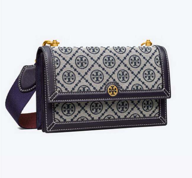 商品Tory Burch|汤丽柏琦单肩斜挎包女款深蓝棕色（香港仓发货）,价格¥3110,第4张图片详细描述