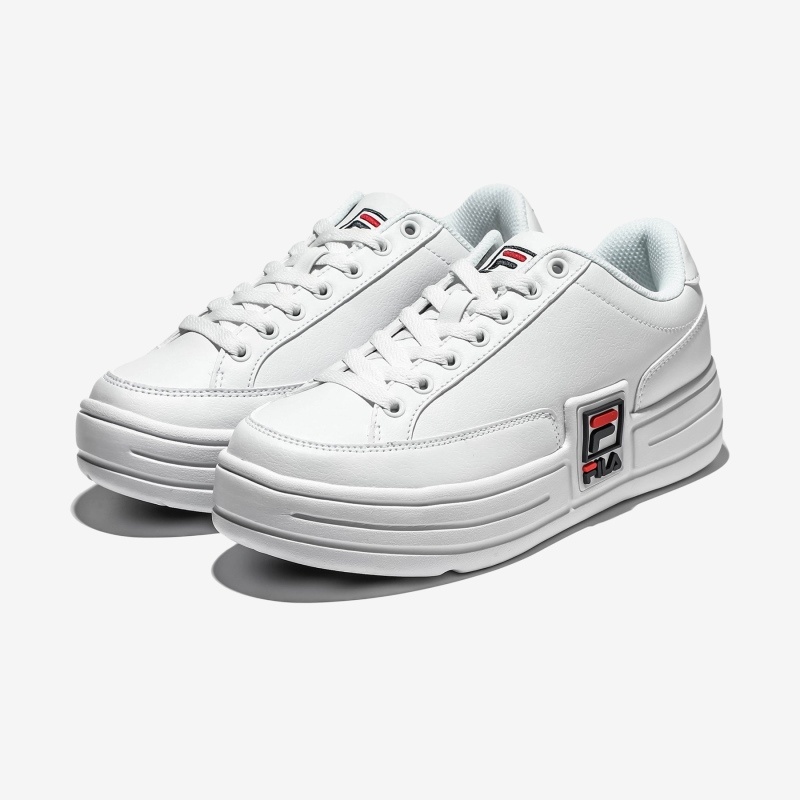 商品Fila|【享贝家】（预售款）斐乐FILA 新款板鞋休闲鞋 男女同款 白色 1TM00622D100,价格¥282,第3张图片详细描述