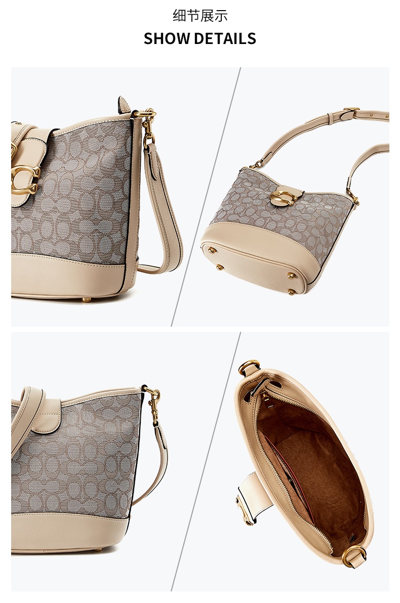 商品[国内直发] Coach|蔻驰斜挎包COACH 奢侈品女士专柜款TALI水桶包中号单肩包皮质礼物送女友 CA112 B4/BK,价格¥1248,第13张图片详细描述