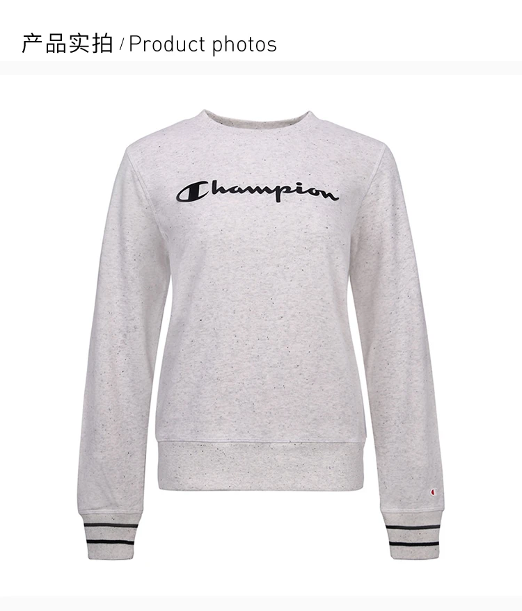 商品[国内直发] CHAMPION|Champion 灰色棉、涤纶女士卫衣 111387-EM020,价格¥140,第4张图片详细描述