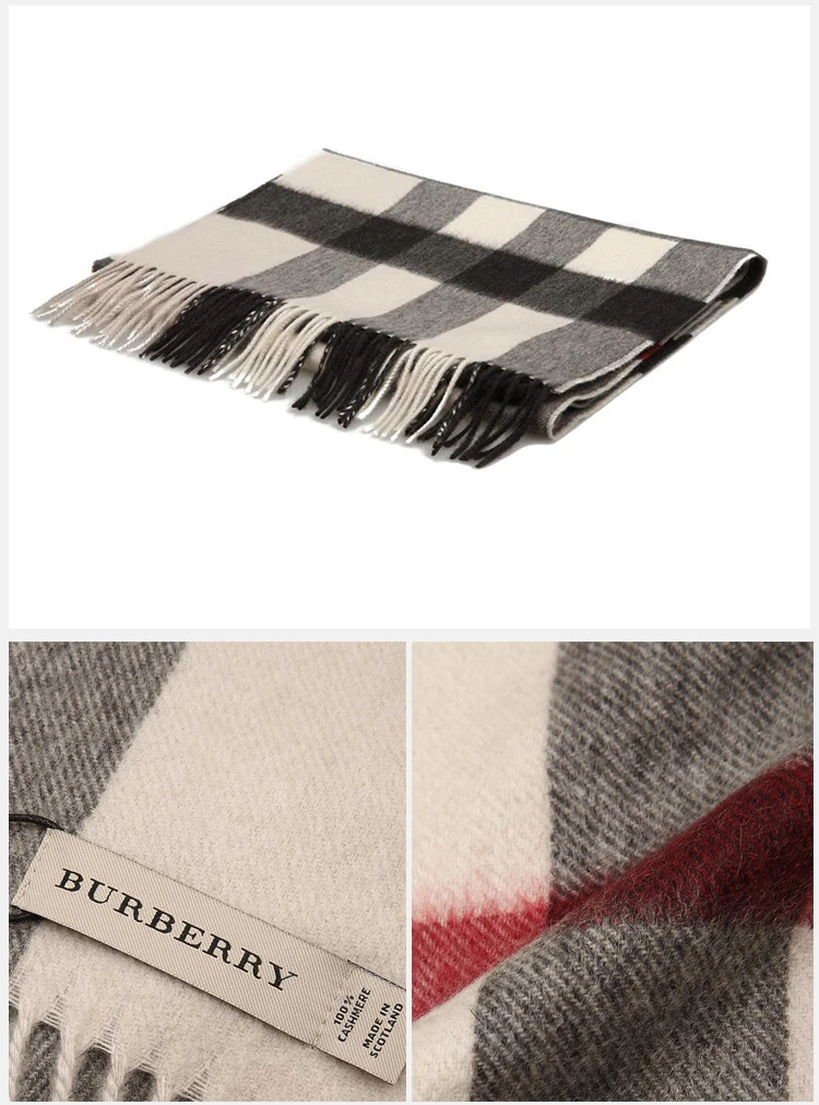 商品Burberry|BURBERRY 格纹男士围巾 3786939,价格¥2127,第4张图片详细描述