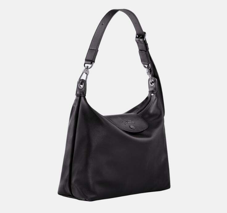 商品[国内直发] Longchamp|珑骧女士斑鸠灰黑色白色牛皮革中号手提单肩包10189 987,价格¥3583,第9张图片详细描述
