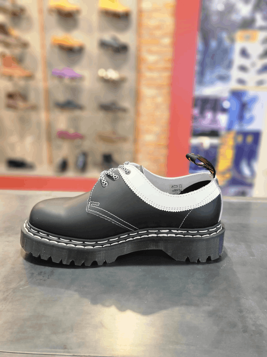 商品Dr. Martens|【Brilliant|包邮包税】马汀博士 马丁靴 1461 Bex DS Black With White Edge Smooth Slice & White Smooth 27329009,价格¥1125,第4张图片详细描述