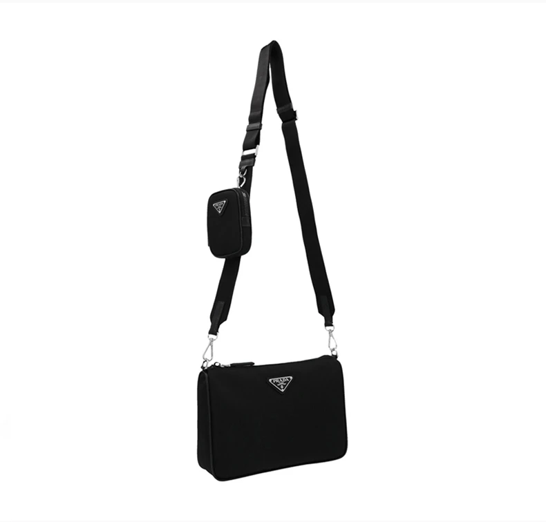 商品[国内直发] Prada|PRADA 黑色男士单肩包 2VH113-2DMH-F0002,价格¥12813,第4张图片详细描述