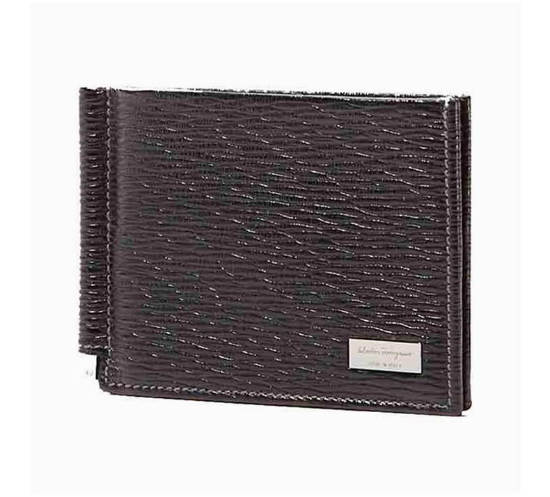 商品[国内直发] Salvatore Ferragamo|SALVATORE FERRAGAMO 男士黑色牛皮钱包 66-8060-379678,价格¥1677,第5张图片详细描述