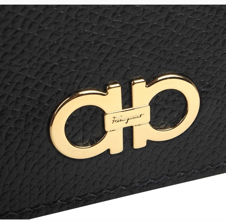 商品Salvatore Ferragamo|Salvatore Ferragamo 菲拉格慕 女士黑色时尚卡包 22-C505-674158,价格¥986,第4张图片详细描述
