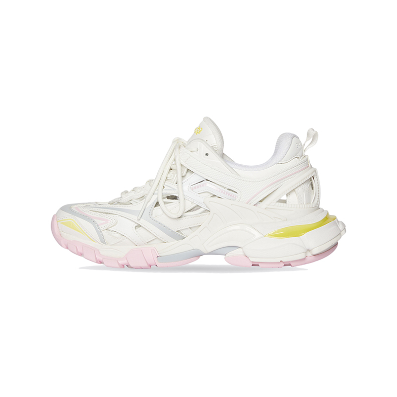 商品Balenciaga|Balenciaga/巴黎世家 22年早春新款 TRACK.2系列 女士浅�黄色网布尼龙运动鞋,价格¥7372,第5张图片详细描述