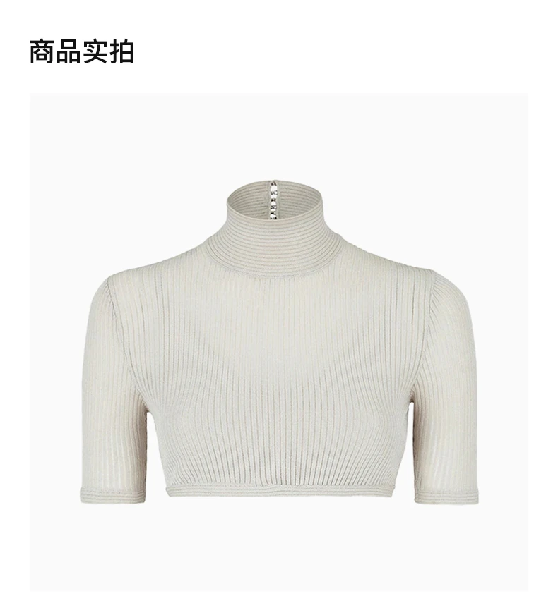 商品[国内直发] Fendi|FENDI 灰色女士T恤 FZX793-AJFH-F1H3C,价格¥5142,第4张图片详细描述