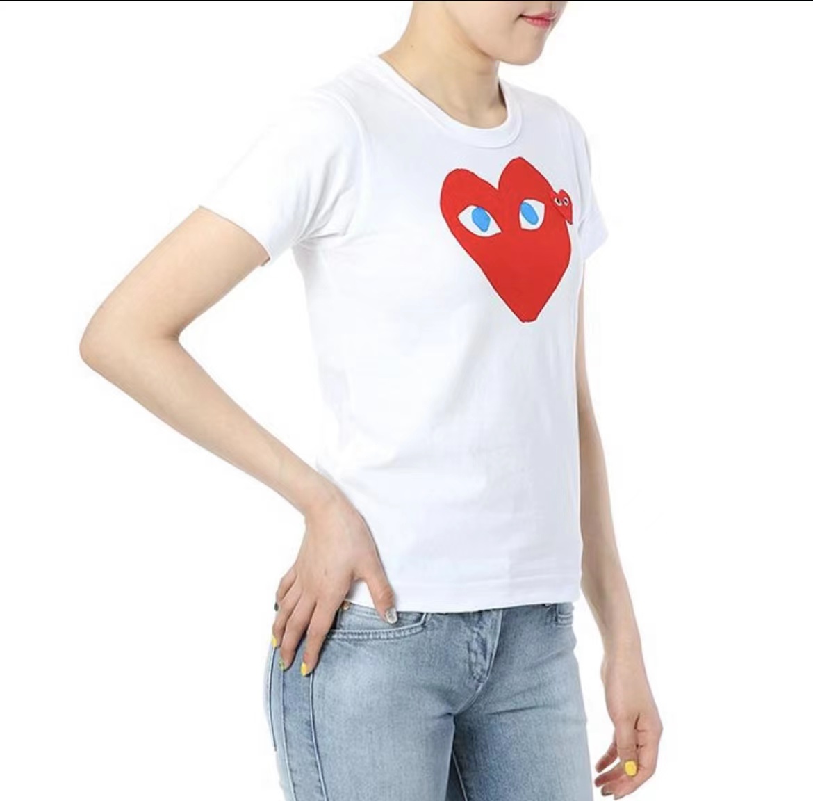 商品Comme des Garcons|红色爱心短袖男女款AZ-T085-051（澳门仓发货）,价格¥662,第4张图片详细描述