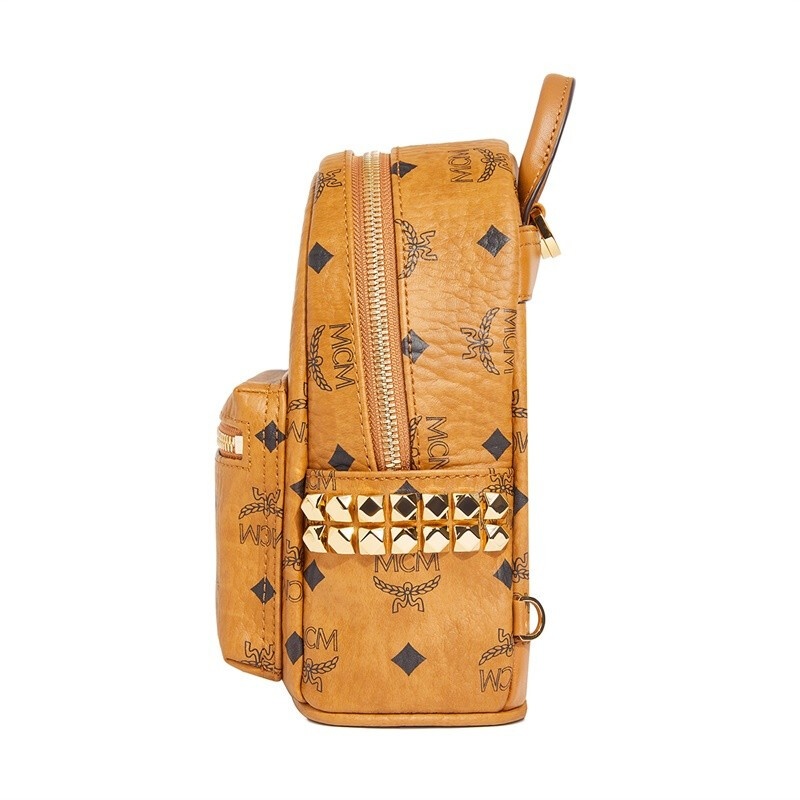 商品[国内直发] MCM|MCM 女士Stark Visetos系列超迷你款黑色经典LOGO印花人造革双肩背包 MMKAAVE13CO001,价格¥4647,第7张图片详细描述