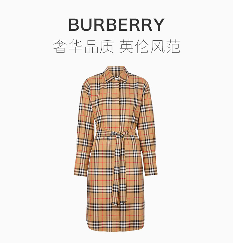 商品Burberry|Burberry格纹女士连衣裙 8013946,价格¥2879,第4张图片详细描述