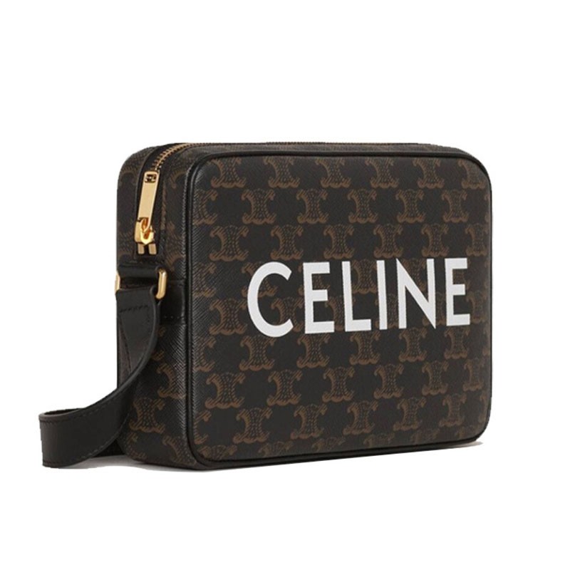 商品Celine|【国内直发合作国检】赛琳celine经典凯旋门印花邮差包男女同款情侣单肩包194502CIM-38NO,价格¥8839,第2张图片详细描述