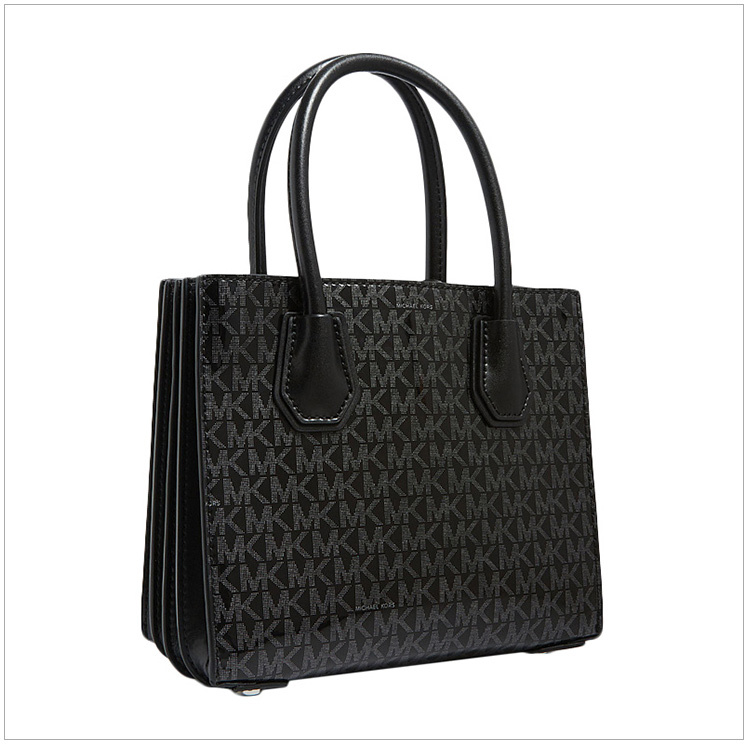 商品Michael Kors|Michael Kors 迈克高仕 女士深灰色PVC单肩包斜挎包 30H8SM9T3B-BLACKSILVER,价格¥820,第5张图片详细描述