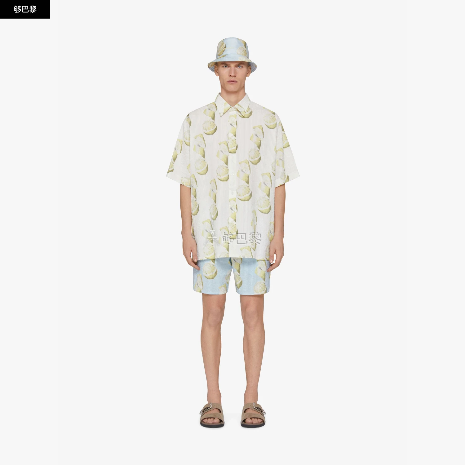 商品Givenchy|【预售】 纪梵希 25春夏 男士 泳裤 印花游泳短裤 BMA01D15MW-969 ,价格¥7075,第3张图片详细描述