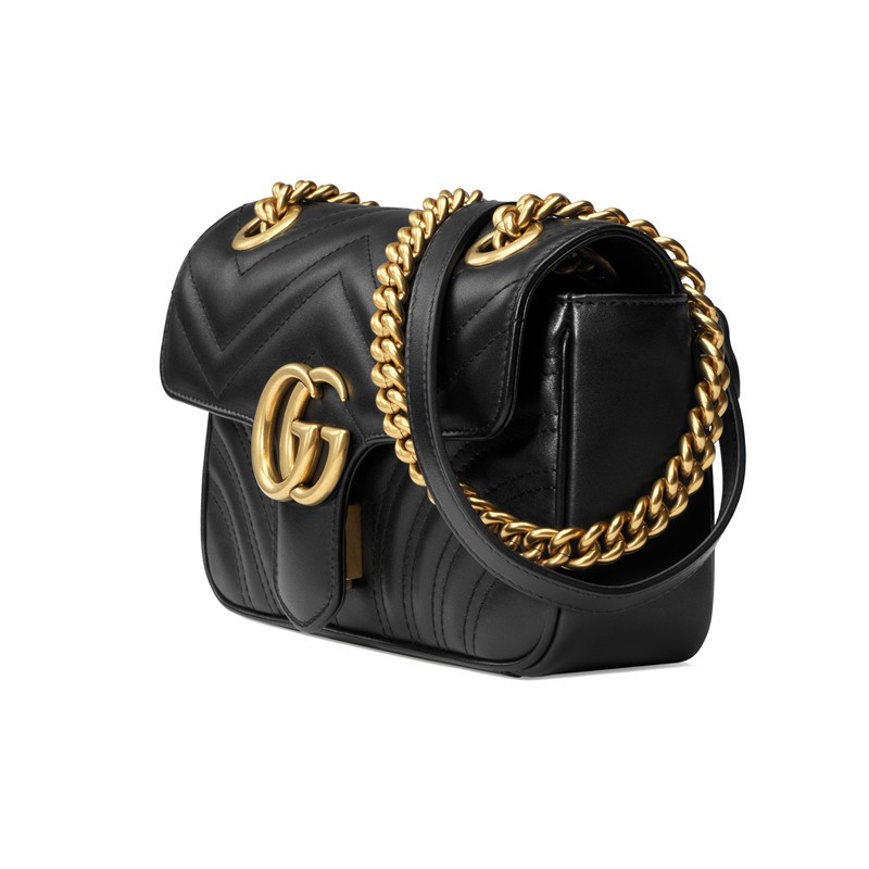 商品Gucci|GUCCI/古驰 经典款迷你GGMarmont女士绗缝小牛皮链条单肩斜挎包（2色可选）,价格¥15265,第3张图片详细描述