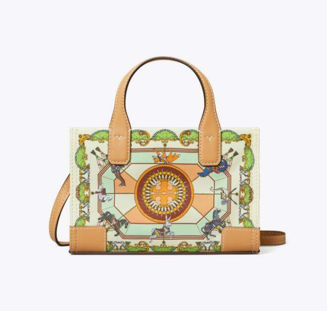 商品Tory Burch|汤丽柏琦迷你小号中号印花托特包（香港仓发货）,价格¥1593,第1张图片详细描述