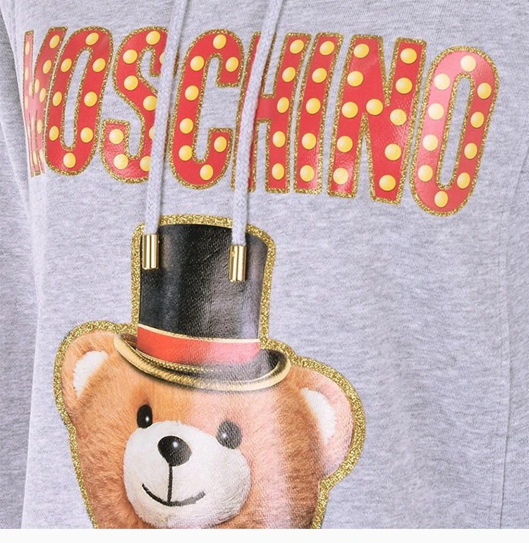 商品Moschino|Moschino 莫斯奇诺 女士灰色长款卫衣式连衣裙 EV0453-0527-3485,价格¥3543,第16张图片详细描述