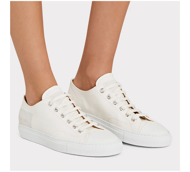 商品[国内直发] Common Projects|COMMON PROJECTS 女士��白色帆布休闲运动鞋 4147-1102,价格¥1138,第7张图片详细描述