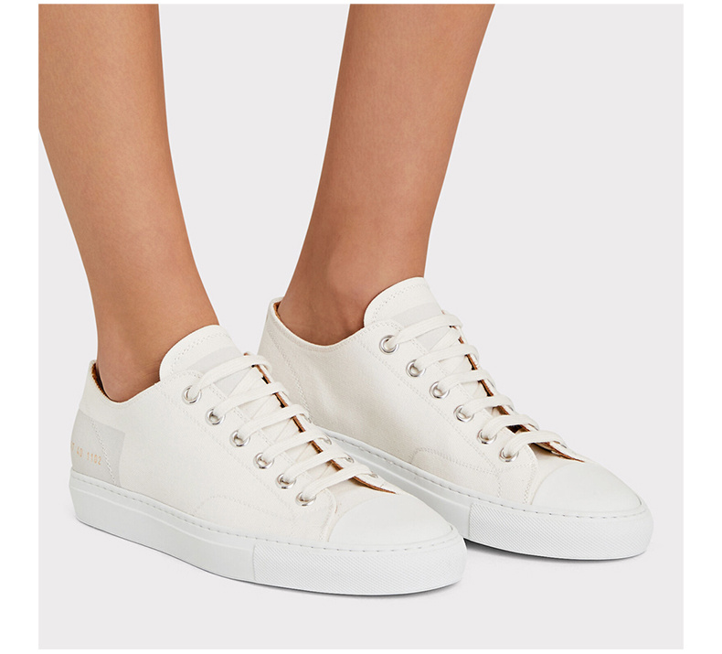 商品[国内直发] Common Projects|COMMON PROJECTS 女士白色帆布休闲运动鞋 4147-1102,价格¥1053,第7张图片详细描述