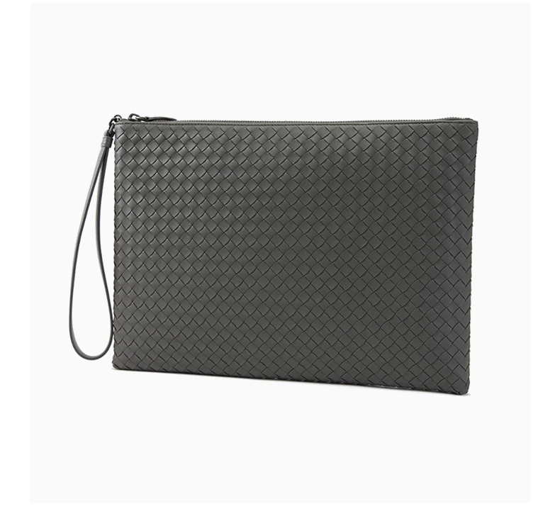 商品[国内直发] Bottega Veneta|BOTTEGA VENETA 浅灰色男士手拿包 442242-V001O-8522,价格¥7914,第5张图片详细描述