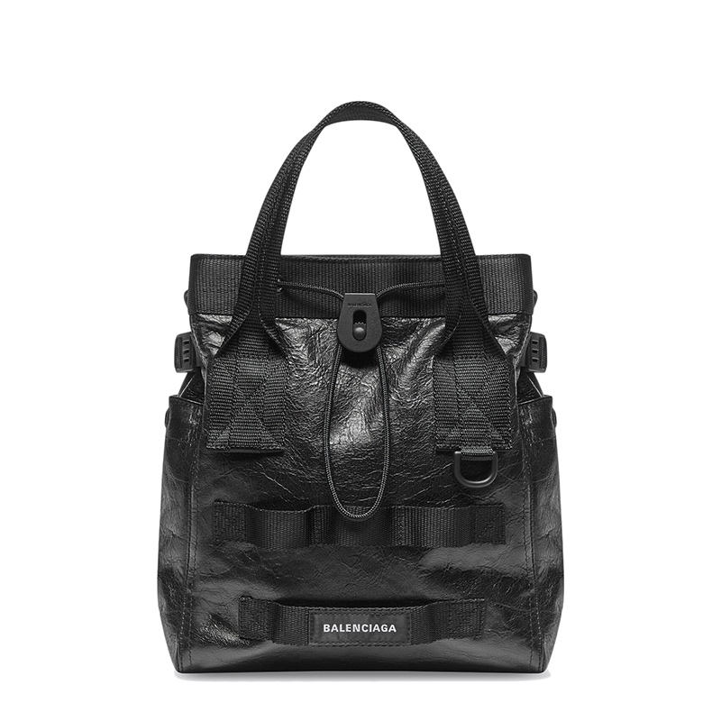 商品Balenciaga|Balenciaga/巴黎世家 ARMY系列 男士小号黑色细纹羊皮革托特手提包6440291VGI71000,价格¥8782,第4张图片详细描述