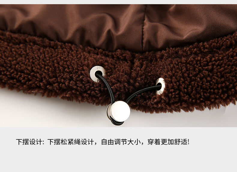 商品[国内直发] ERASER|ER基础logo仿羊羔绒立领棉服男女同款秋冬季潮牌情侣外套休闲宽松棉衣服ERyg2255520,价格¥322,第6张图片详细描述