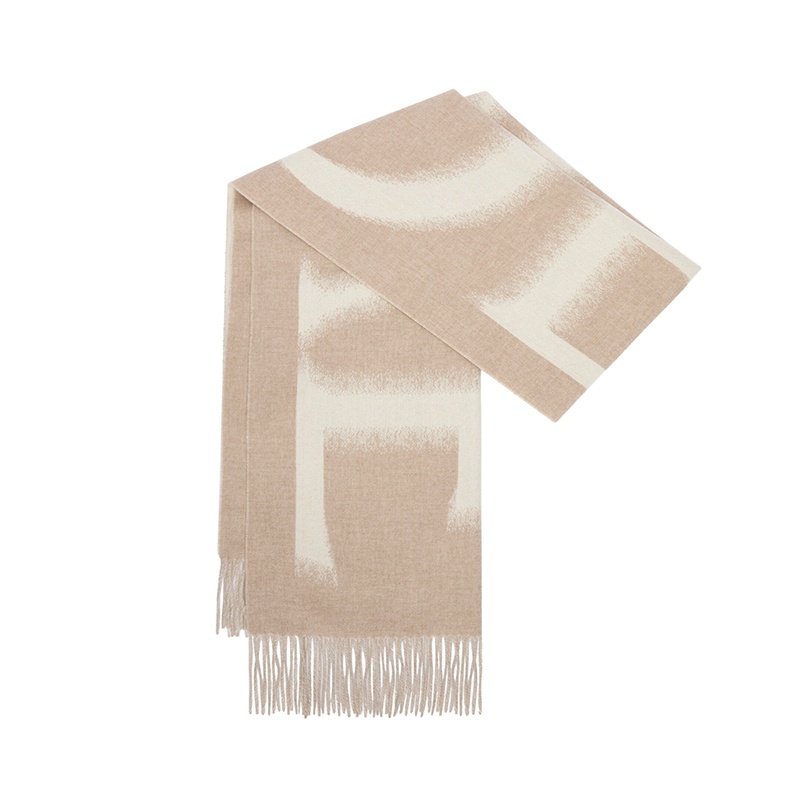 商品Loewe|罗意威23新款 男女通用羊毛羊绒标志印花围巾,价格¥5379,第2张图片详细描述